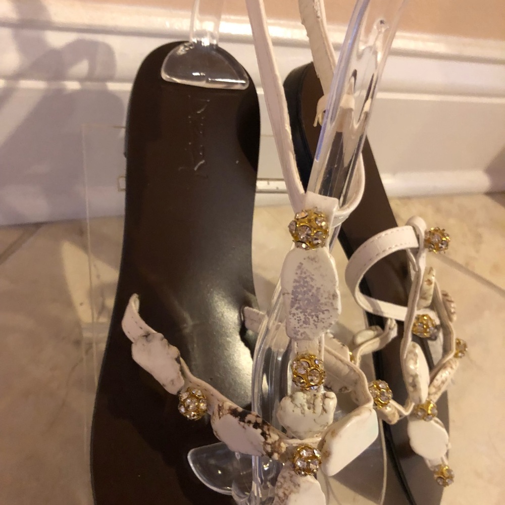 Dizzy White Sandals - image 6
